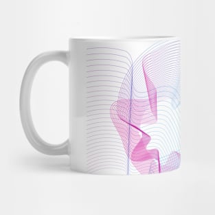 Geometric linear art minimal pink Mug